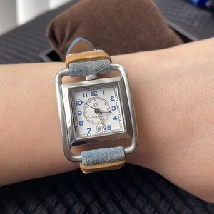 Cole Haan blue suede Italian leather watch